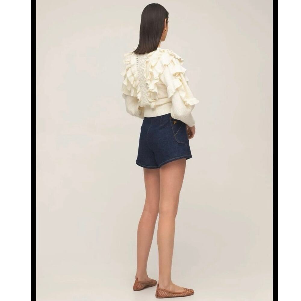 Zimmermann Cream Ruffle Sweater - Picture 2 of 7